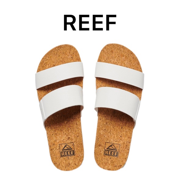 NWOT REEF Cushion Vista Hi Slide Sandal 8 - Picture 1 of 12